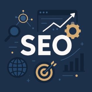 "Tela de computador exibindo ferramentas de SEO para análise de palavras-chave e desempenho do site"